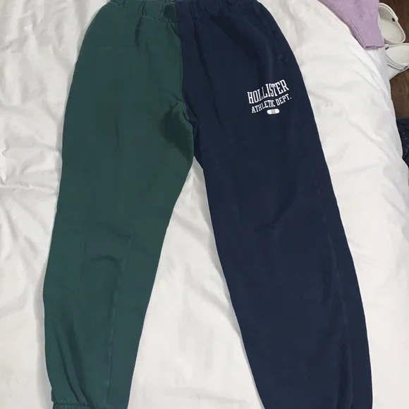 Hollister half and half spliced high rise sweatpants size S.